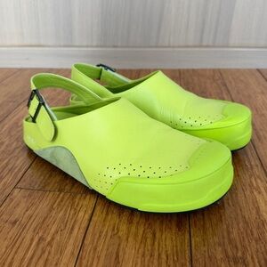 Marni Men’s Sabot Slingback Mules Neon Green Calf Leather Suede EU42/US9